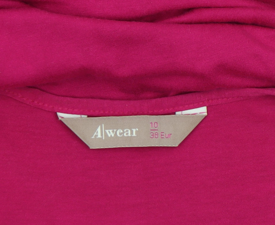 A|wear Women’s Pink V-Neck A-Line Sleeveless Knee Length Dress Size 10