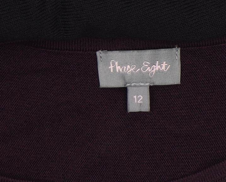 Phase Eight Women's Multicoloured Viscose Knit Pullover Jumper Size 12