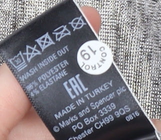 Marks & Spencer Women’s Silver Grey Tunic Top UK 10 Polyester Blend