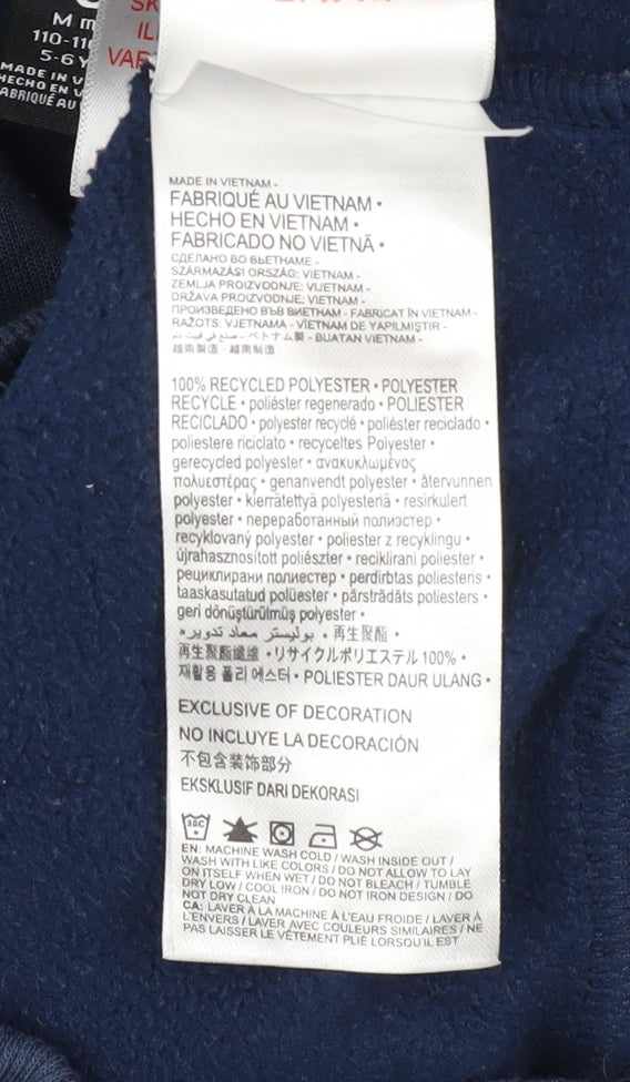 Converse Boys Blue Pullover Hoodie 5-6 Years Fleece Logo Sweatshirt