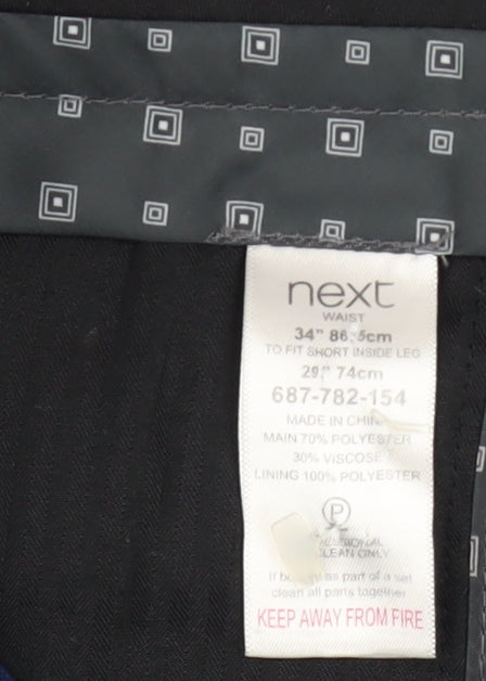 Next Men's Blue Dress Pants Trousers 34W 29L Regular Fit