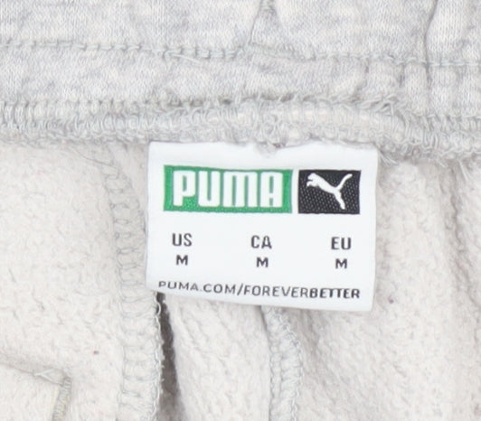 Puma Men's Grey M Sweatpants Joggers Regular Fit Activewear