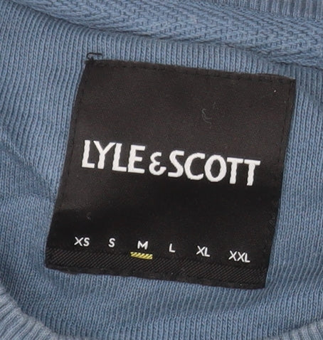 Lyle & Scott Men’s Blue Cotton Crew Neck Pullover Sweatshirt L