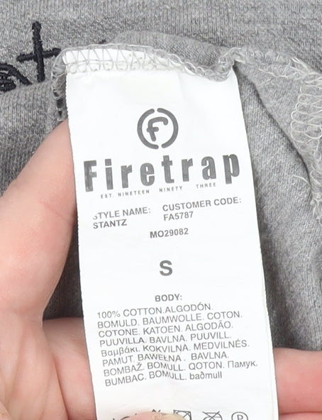 Firetrap Men's Grey Cotton Short Sleeve Polo Shirt Size S