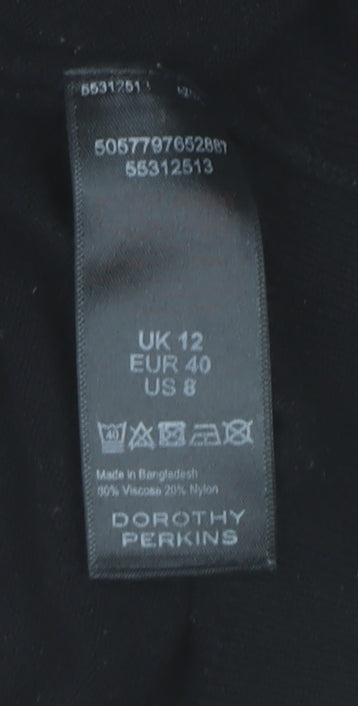 Dorothy Perkins Women’s Black Heart Pullover Jumper Size 12