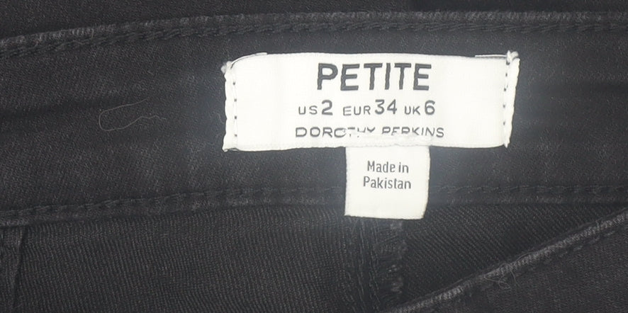 Dorothy Perkins Petite Women's Black High Rise Skinny Jeans Size 6