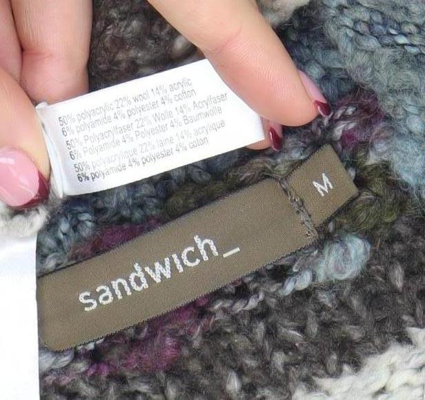 Sandwich Women's Multicoloured Chunky-Knit Cardigan M