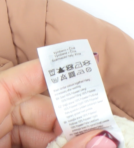 F&F Unisex Baby Beige Quilted Padded Jacket 18-24 Months