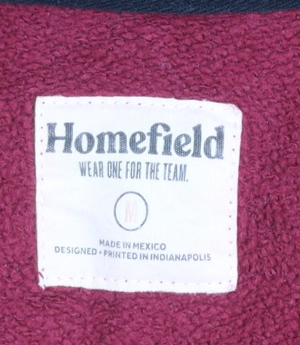 Homefield Men's Red 1/4 Zip Pullover Sweatshirt M