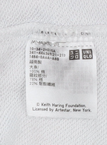 Uniqlo Keith Haring Men's White M Crew Neck Cotton Sweatshirt