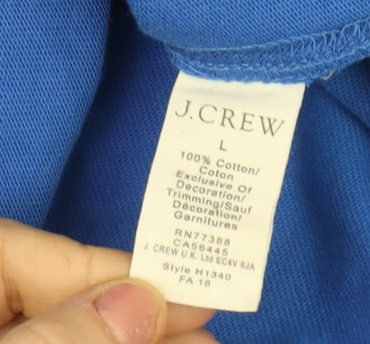 J.Crew Mercantile Men's Blue 1/4 Zip Cotton Jumper Size L