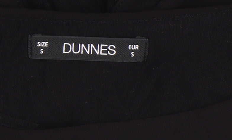 Dunnes Women’s Black Wrap Chiffon Blouse Short Sleeve Size S