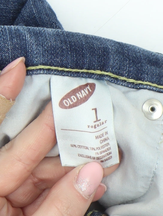 Old Navy Women's Blue Straight Regular Fit Jeans Size 4