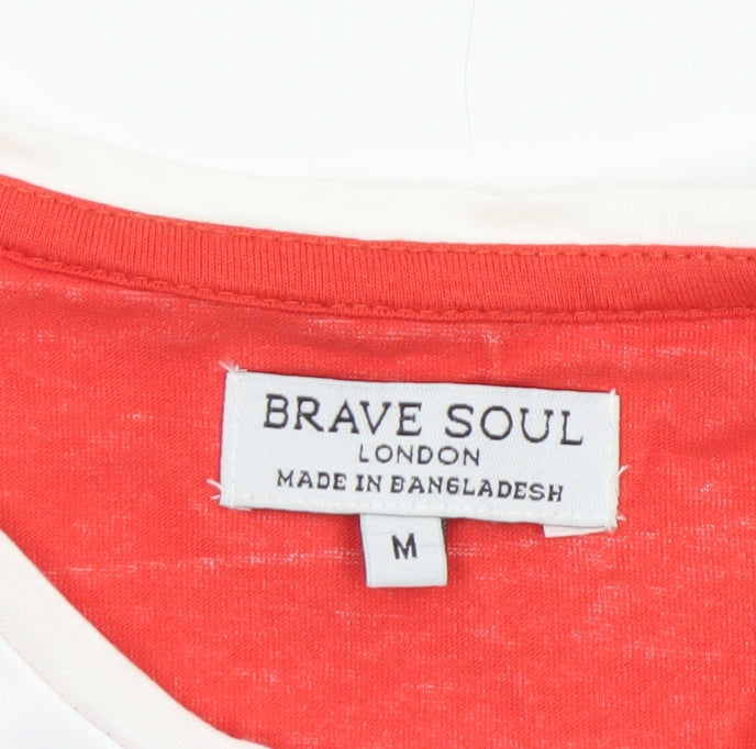 Brave Soul Men's Red Christmas Santa Baby Graphic T-Shirt Size M