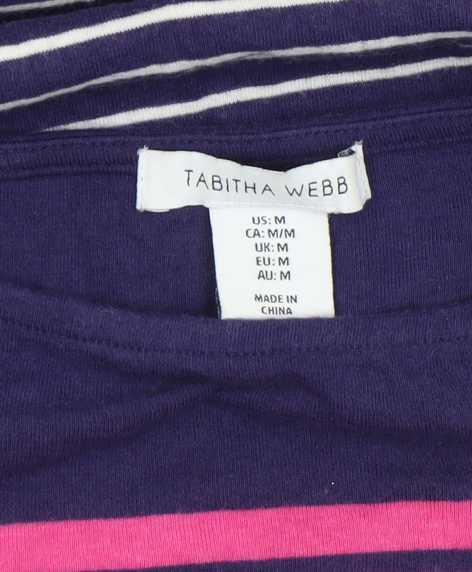 Tabitha Webb Women's Multicoloured Striped 3/4 Sleeve T-Shirt M