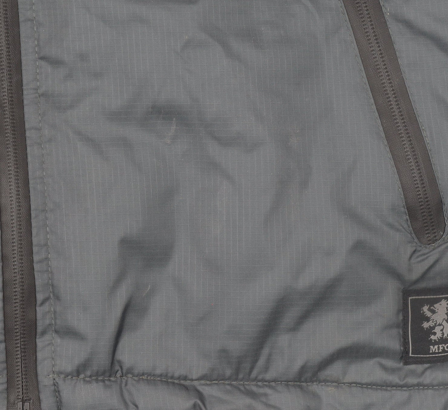 BORO 1876 Men's Grey Hooded Puffer Jacket Size S Windproof Outdoor