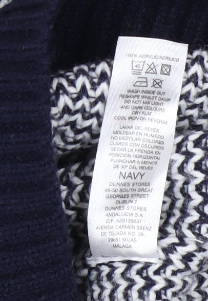 Dunnes Men's Navy Christmas Fair Isle Jumper Size M