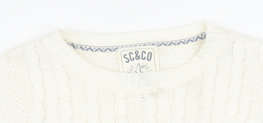 SoulCal & Co Womens Multicoloured Cable-Knit Jumper Size 8