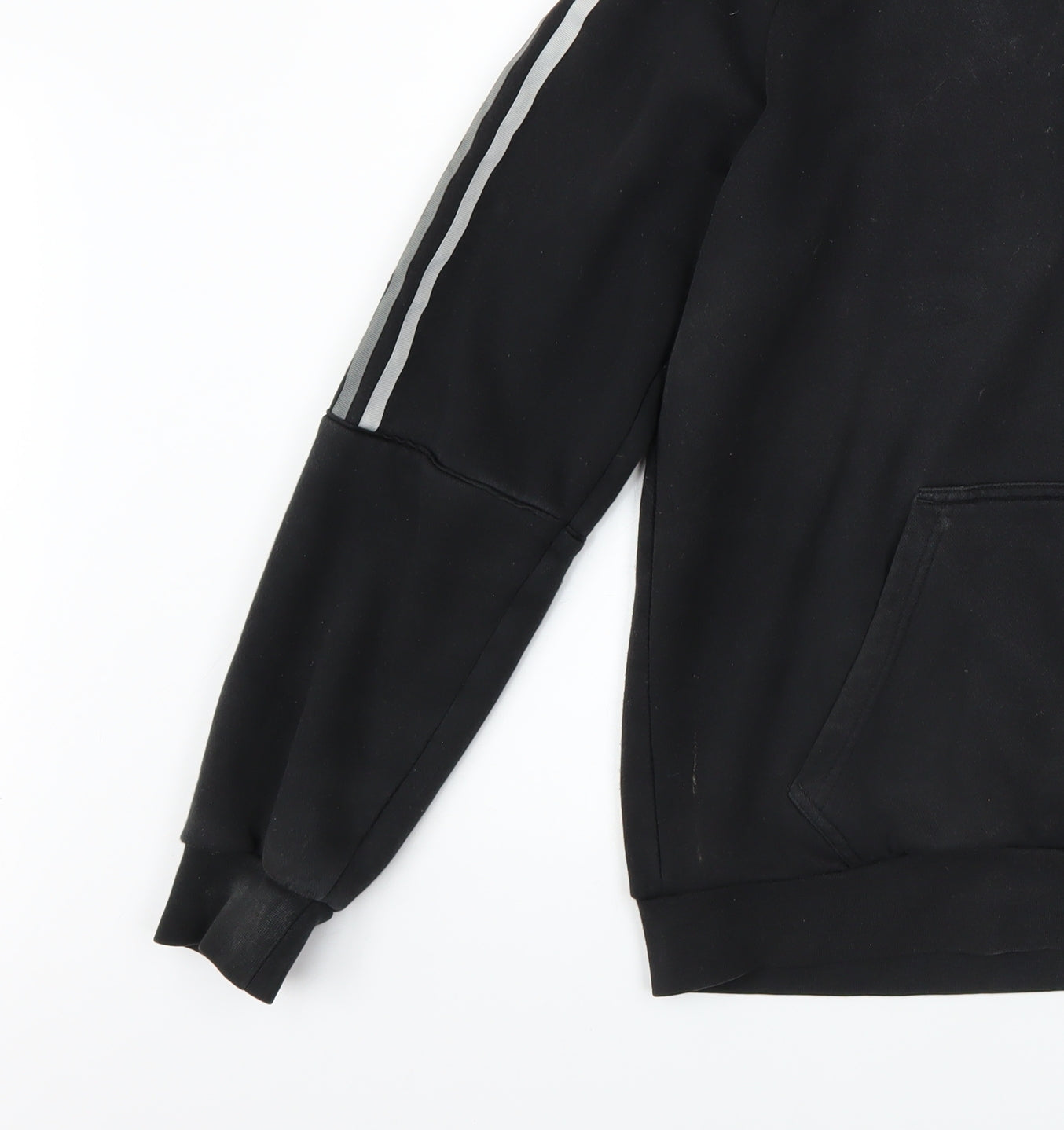 Adidas Men's Black Pullover Hoodie Size S Logo Fleece Sweatshirt