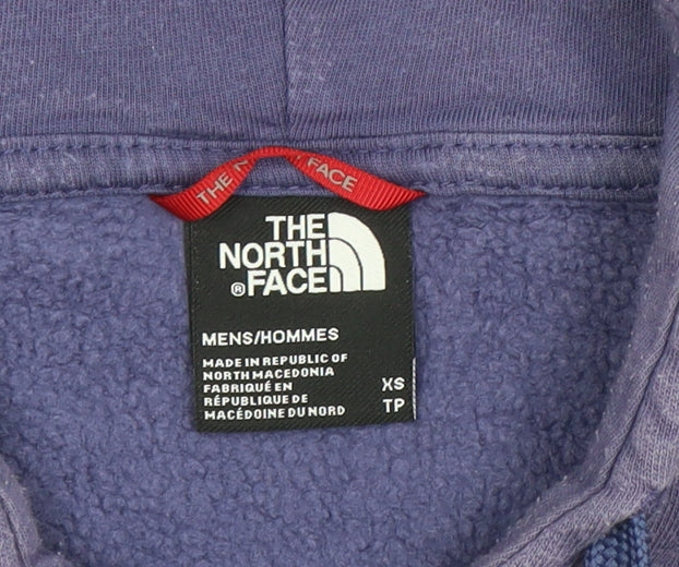 The North Face Men's Purple Pullover Hoodie XS Fleece Cotton