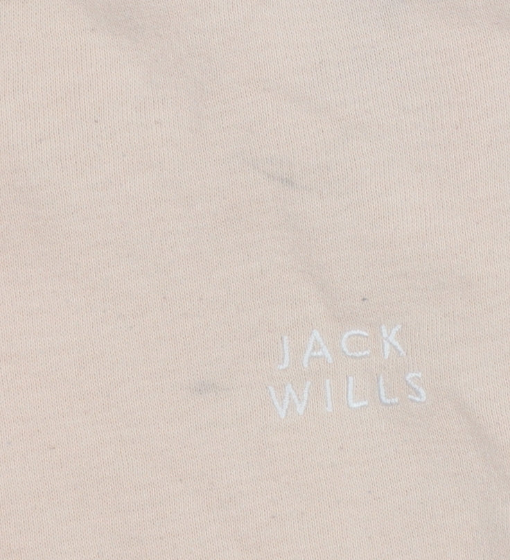 Jack Wills Womens Beige Crew Neck Pullover Sweatshirt UK 12