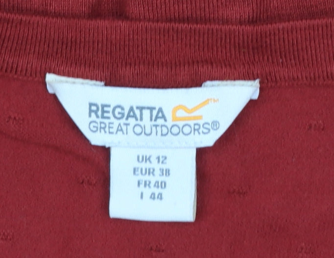 Regatta Women's Red Cardigan UK 12 Long Sleeve Viscose Nylon Knit Classic Style