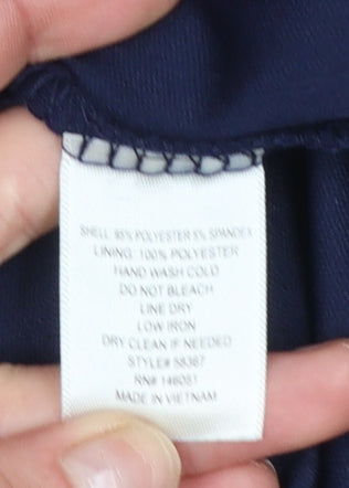 Monteau Women’s Blue Sleeveless Shirt Dress Size L