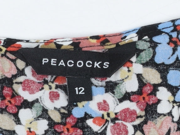 Peacocks Women’s Multicoloured Floral A-Line Dress Size 12