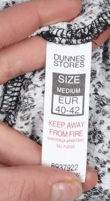 Dunnes Women’s Black Floral Long Sleeve Tunic Blouse Size 12