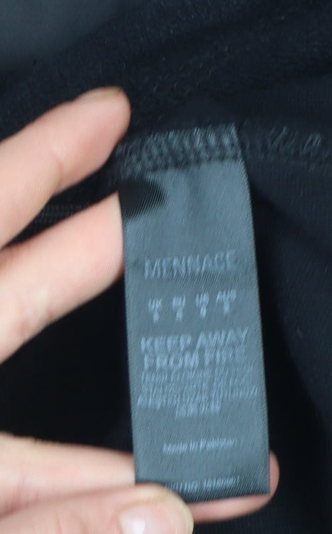 Mennace Men's Black Regular Fit Pullover Hoodie Size M