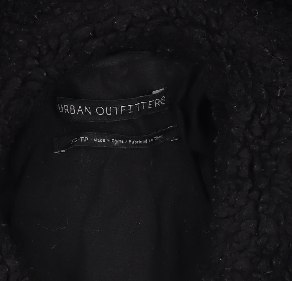 Urban Outfitters Women's Black Fleece Bomber Jacket XS