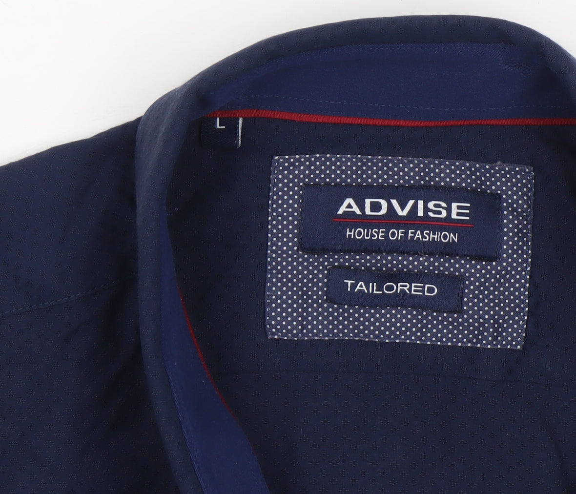 Advise Men's Blue Long Sleeve Tailored Slim Fit Button-Up Shirt Size L