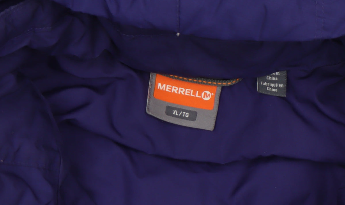 Merrell Women's Purple XL Hooded Puffer Jacket Coat Lined Winter Warm
