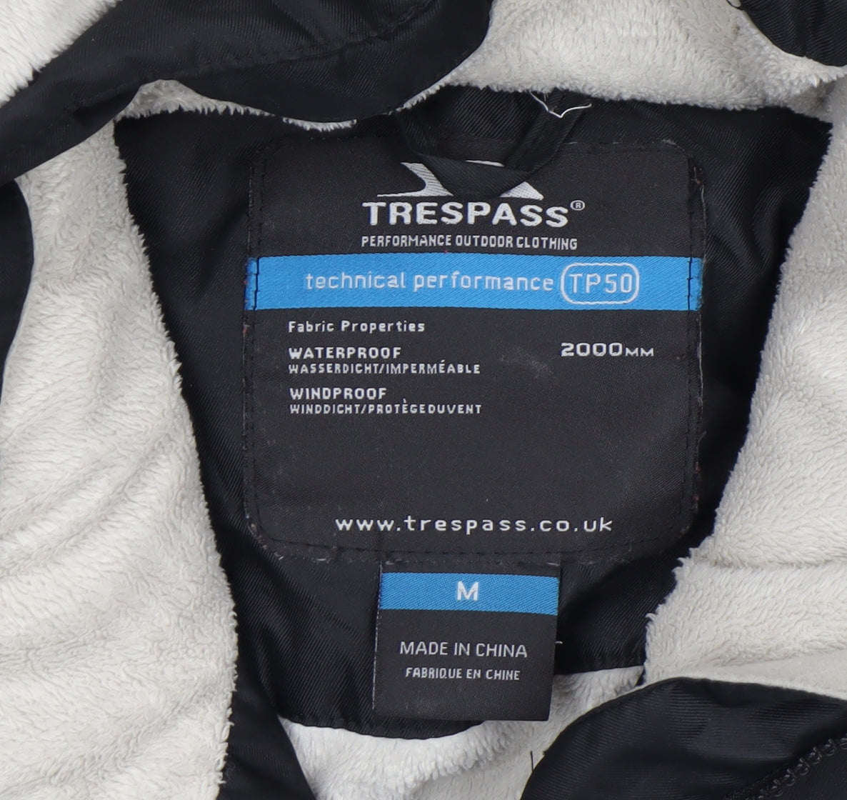 Trespass Women's Black Medium Waterproof Fur Trim Hooded Parka Jacket