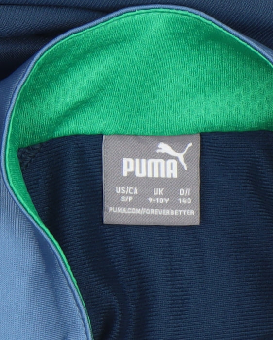 Puma Boys Blue 1/4 Zip Long Sleeve Training Top 9-10 Years