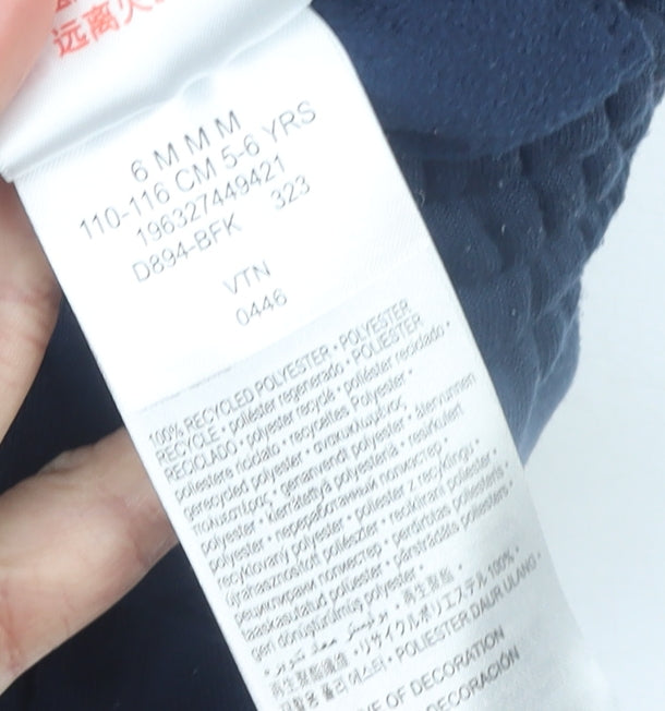 Converse Boys Blue Jogger Sweatpants 5-6 Years Fleece Elastic Waist