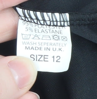 In The Style Women’s Black Glitter Wrap Bodycon Dress Size 12