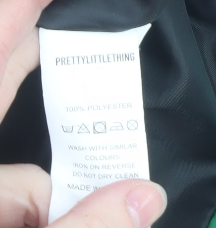 PRETTYLITTLETHING Women's Green Puffer Waistcoat Size 12