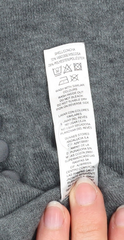 Savida Women’s Grey Crew Neck Button Back Jumper Size 10
