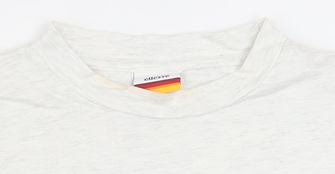 Ellesse Women's White Short Sleeve Basic T-Shirt UK 4