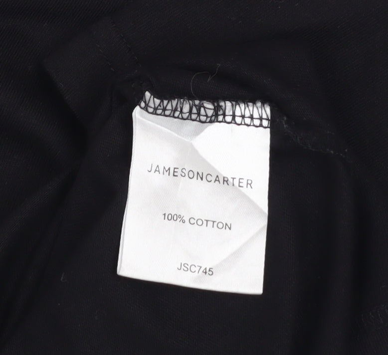 Jameson Carter Men's Black Cotton Crew Neck Short Sleeve T-Shirt Size S
