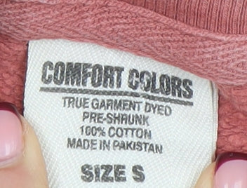 Comfort Colors Men's Pink Graphic Crew Neck Sweatshirt Size S