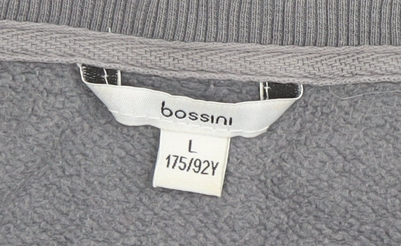 Bossini Boys Grey Penguin Graphic Long Sleeve Pullover Sweatshirt L