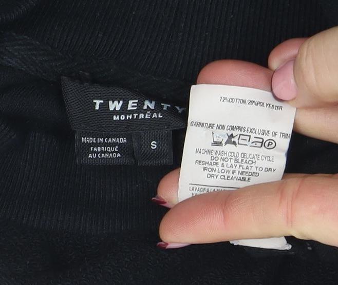 Twenty Montreal Women’s Black S Pullover Balloon Sleeve Sweatshirt