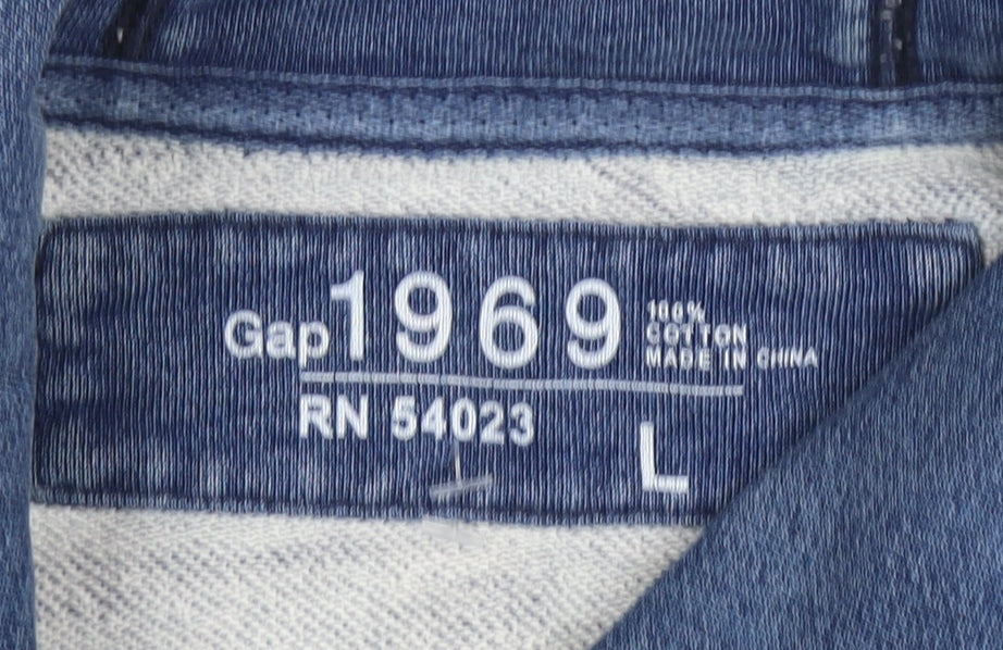 Gap Men's Blue L Pullover Sweatshirt 100% Cotton