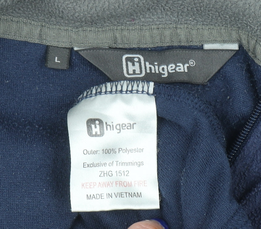 Hi Gear Men's Blue Fleece 1/4 Zip Pullover Sweatshirt Size L
