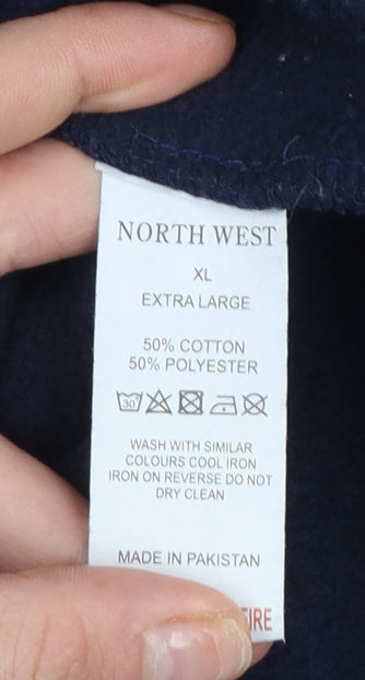 North West Men's Blue XL Pullover Hoodie Sweatshirt