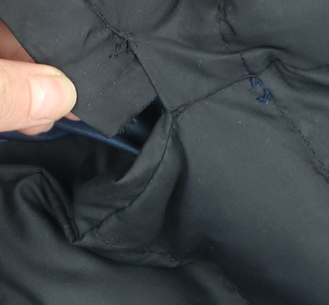Tokyo Laundry Men's Black L Puffer Jacket Hooded Mid-Length Casual