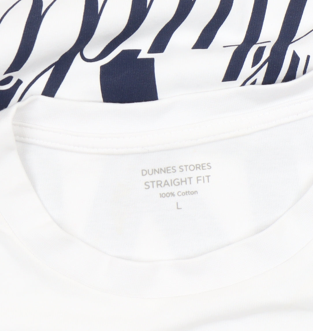 Dunnes Stores Women’s White NYC Print Cotton T-Shirt L