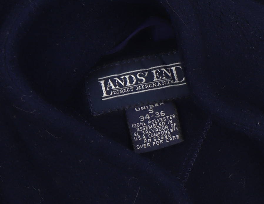Lands' End Unisex Blue Fleece Zip Waistcoat Bodywarmer S
